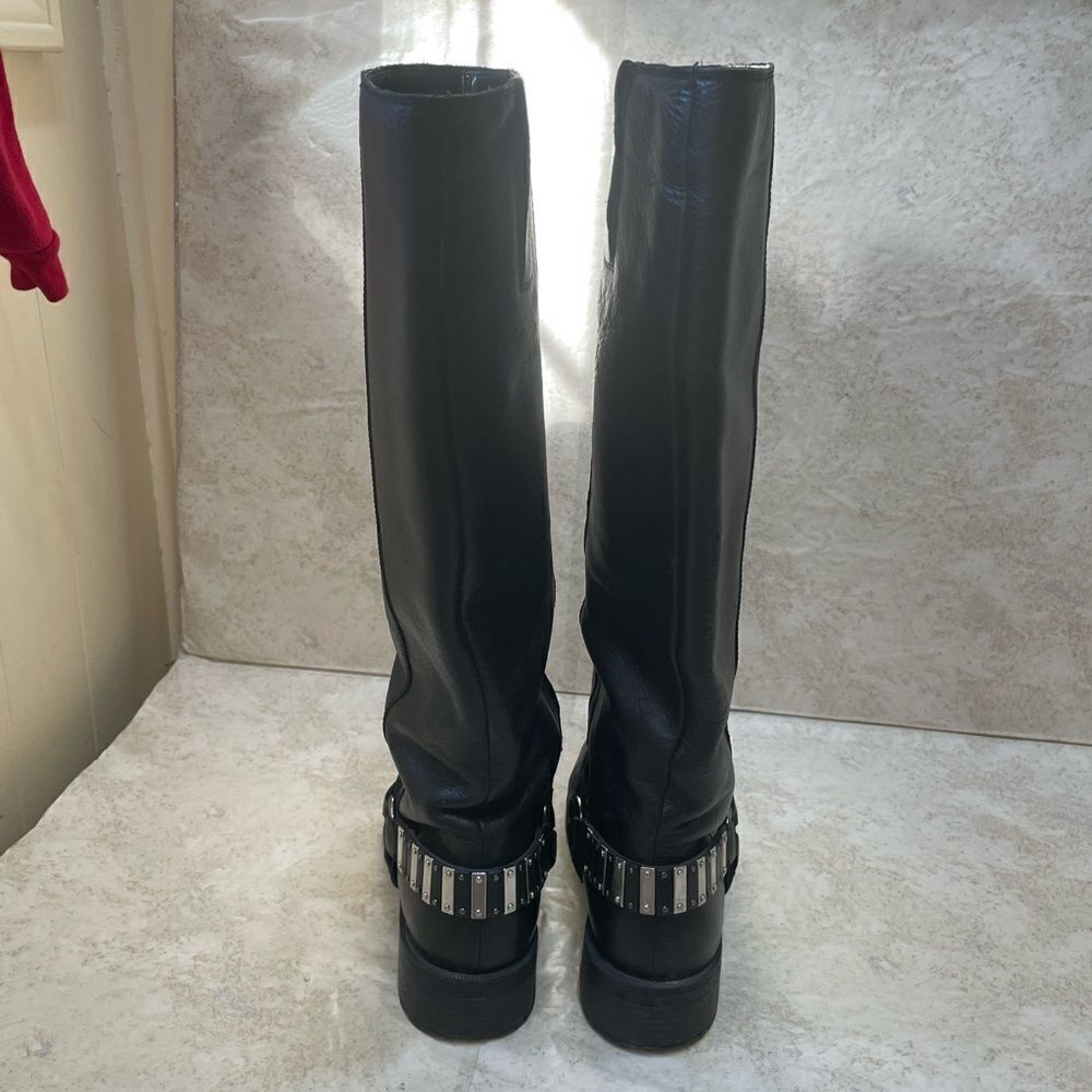 NINE WEST SHAILYN BOOTS IN BLACK LEATHER - Picture 3 of 9